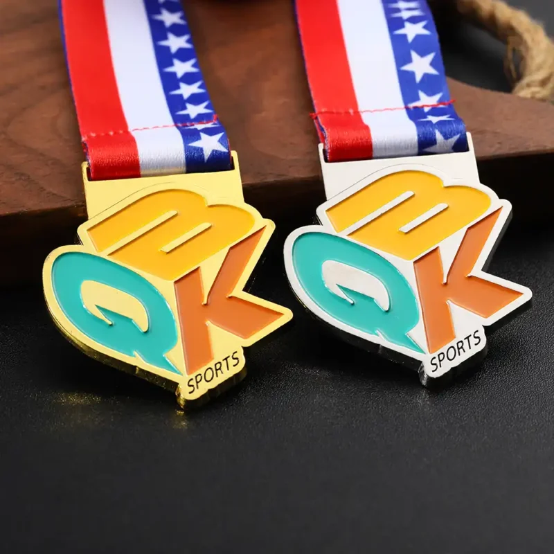 1469-7-QBK Soft Enamel Sports Medal