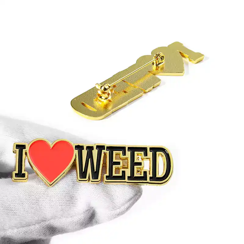 1565-5-Love Baked Paint Shaped Pin