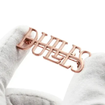 1568-3-Rose Gold Stainless Steel Hollow Pines