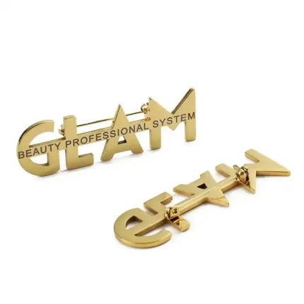 1569-3-Stainless Steel Cut Brooch Golden