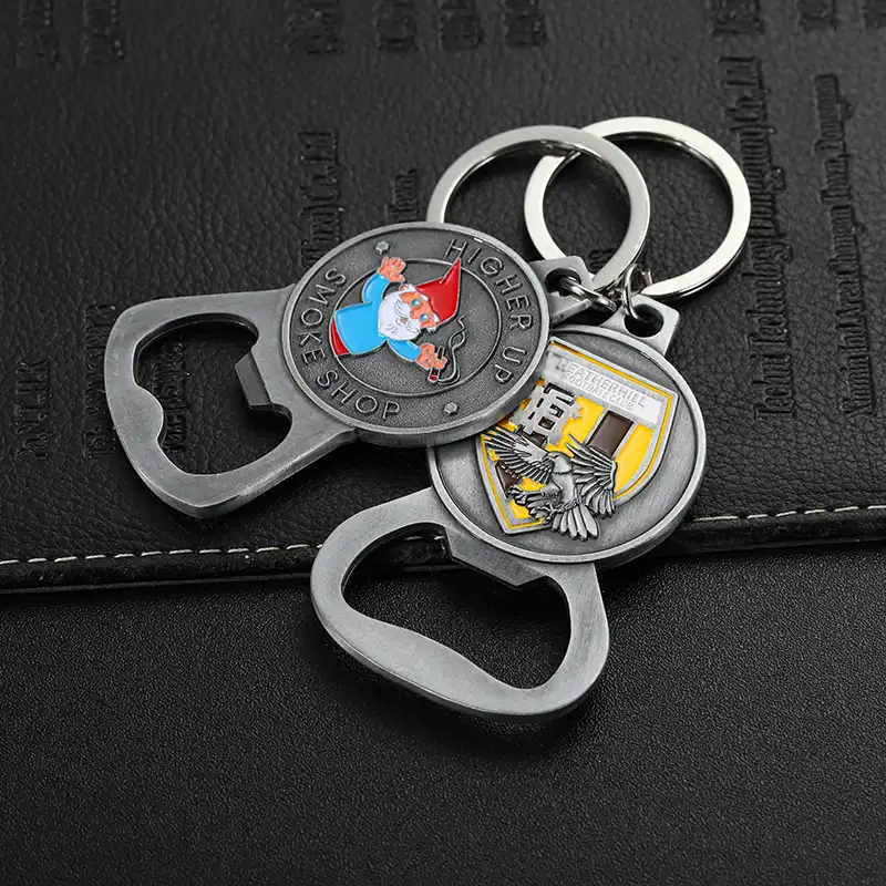 3406-6-Metal Custom Enamel Bottle Opener Keychain