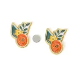 1785-4-Fruit Baked Paint Shaped Magnetic Badges