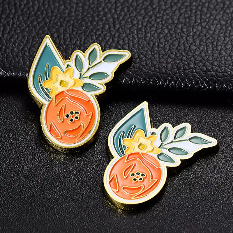 1785-6-Fruit Baked Paint Shaped Magnetic Badges