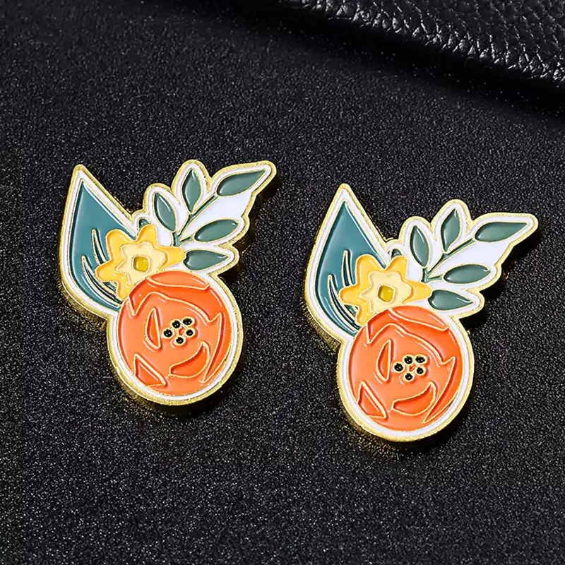 1785-7-Fruit Baked Paint Shaped Magnetic Badges