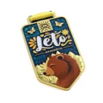 1930-1-Hard Enamel Gold Metal Bear Pattern 3d Printed Medals