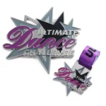 1989-1-Star Outline Enamel Purple Medal Metal