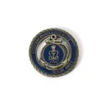 2503-4-Navy Blue Skeleton Commemorative Coin Metal