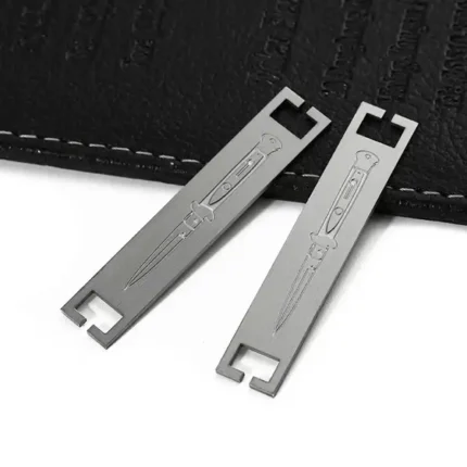 3002-4-Rectangular Antique Silver Dagger Pattern Unique Bookmark