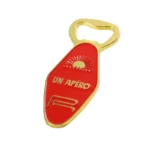 3561-1-Red Enameled Gold Plated Zinc Alloy Bottle Opener