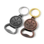 2101-2-3D Relief Boat Rudder Antique Silver Red Antique Copper Bottle Opener