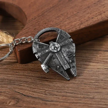 2175-7-Spaceship Sncient Silver Keychain