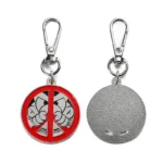 2211-2-Circular Cartoon Enamel Silver Keychain