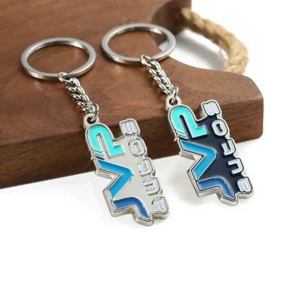 2372-2-JVP multi-color concave painted keychain
