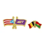 1645-1-Belgian and Burkina Faso flag combination pin