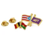 1645-4-Belgian and Burkina Faso flag combination pin