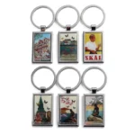 2426-1-Rectangular Copenhagen City Landscape Epoxy Resin Keychain