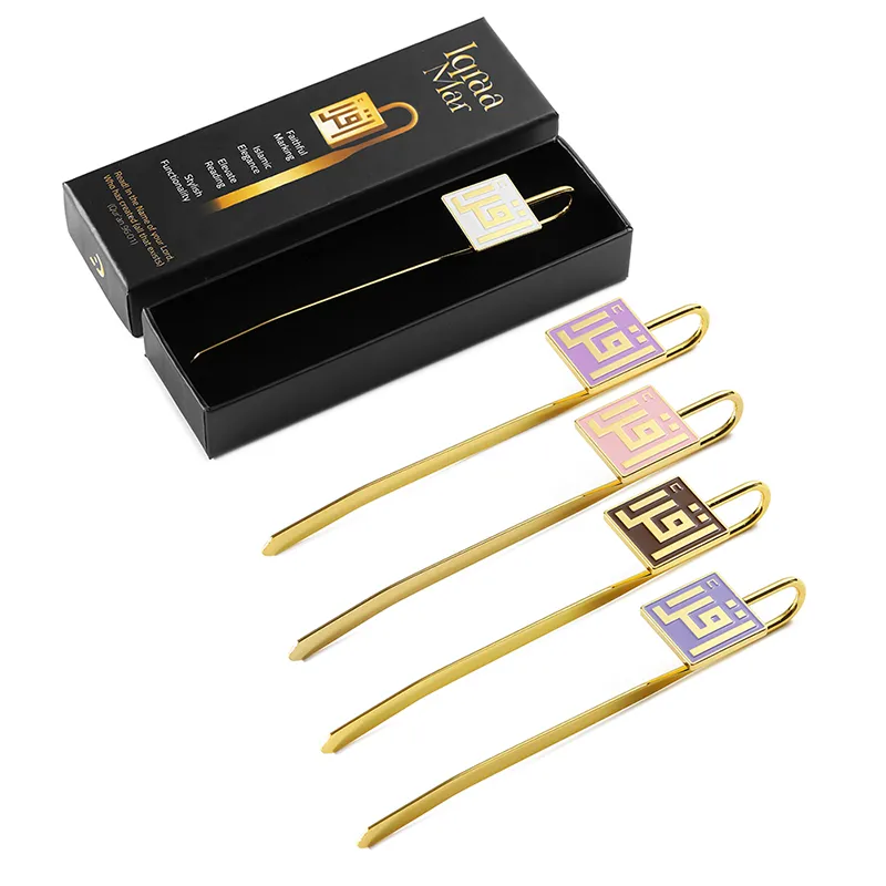 3005-1-Multi colored painted square Ruyi bookmark