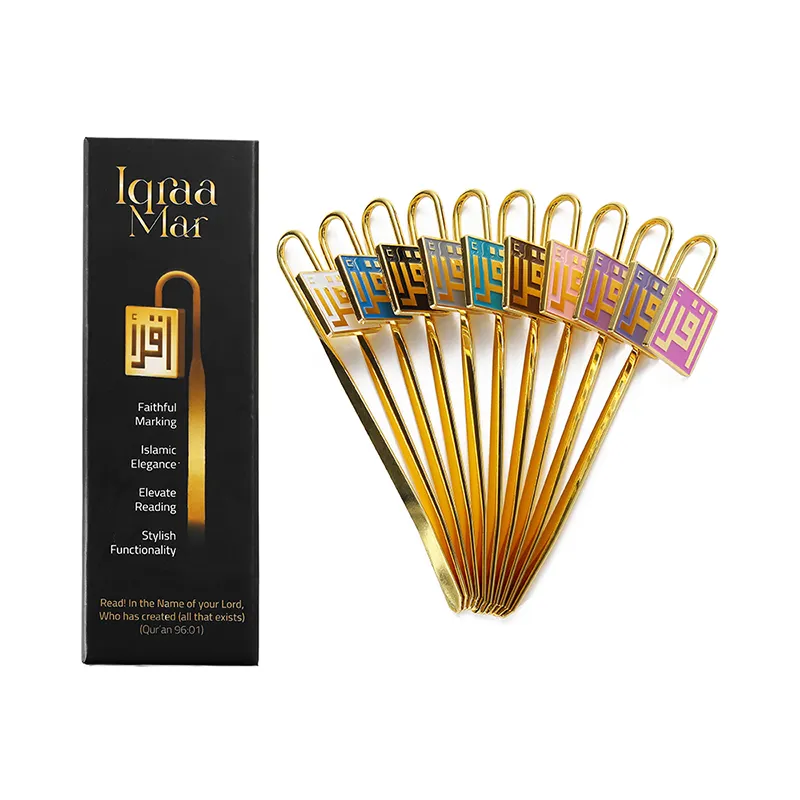 3005-3-Multi colored painted square Ruyi bookmark