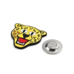 1702-2-Cartoon Tiger Head Yellow Paint Magnet Badge