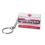 2451-3-Rectangular pink white celebrity wall PVC keychain