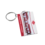 2451-4-Rectangular pink white celebrity wall PVC keychain