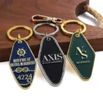 2338-3-Golden painted diamond hotel keychain
