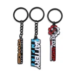 2373-1-Plating black multi-color baking paint name keychain
