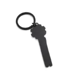 2373-3-Plating black multi-color baking paint name keychain