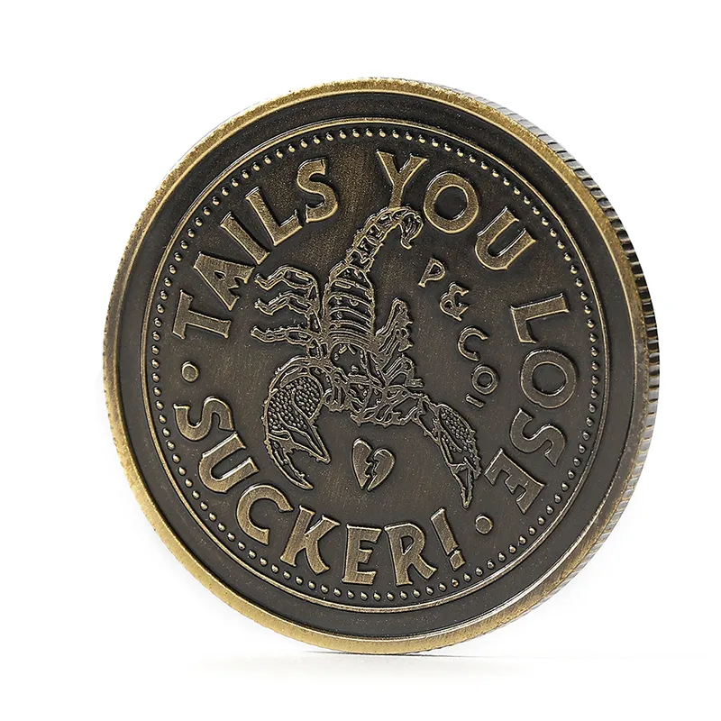2518-3-Cowboy Scorpion Blue Bronze Commemorative Coin 2518-3-Cowboy Scorpion Blue Bronze Commemorative Coin