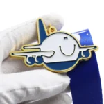1348-2-Children cartoon airplane silhouette medal