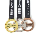 1429-1-Gymnastics hollow out concave baking paint gold, silver, bronze medal