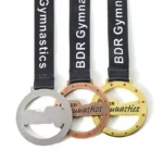1429-2-Gymnastics hollow out concave baking paint gold, silver, bronze medal