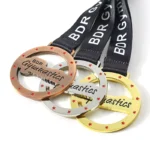 1429-3-Gymnastics hollow out concave baking paint gold, silver, bronze medal