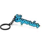 2323-3-Monochrome soft enamel letter keychain
