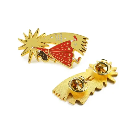 1606-3- Girl and Tree Gold Badge