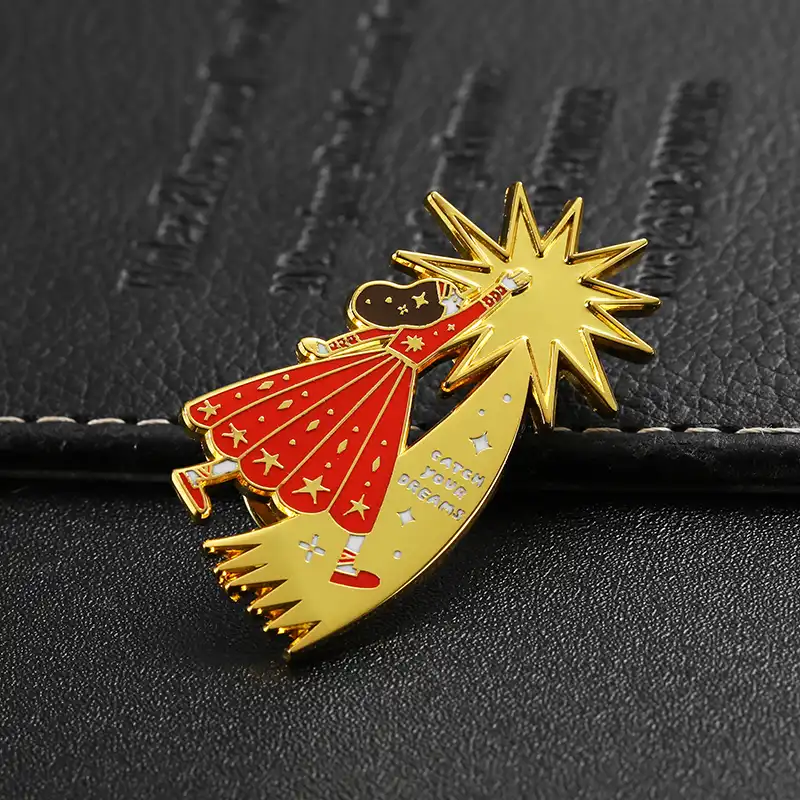 1606-5- Girl and Tree Gold Badge