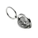 2280-1-Half-frame 3D embossed portrait rotating keychain