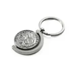 2280-2-Half-frame 3D embossed portrait rotating keychain