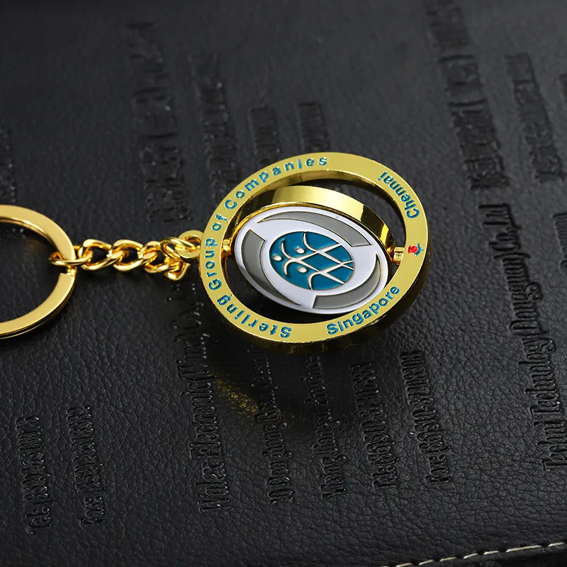 2282-6-Sterling Group enamel rotating keychain