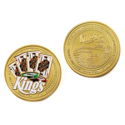 2519-1-Soft enamel spray-painted playing card commemorative coin