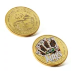 2519-2-Soft enamel spray-painted playing card commemorative coin