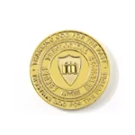 3693-1-Embossed pure electroplating imitation gold fridge magnet