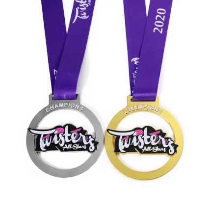1426-1-Softness competition hollow gold and silver medal