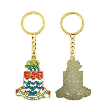 2337-2-Golden painted irregular text keychain
