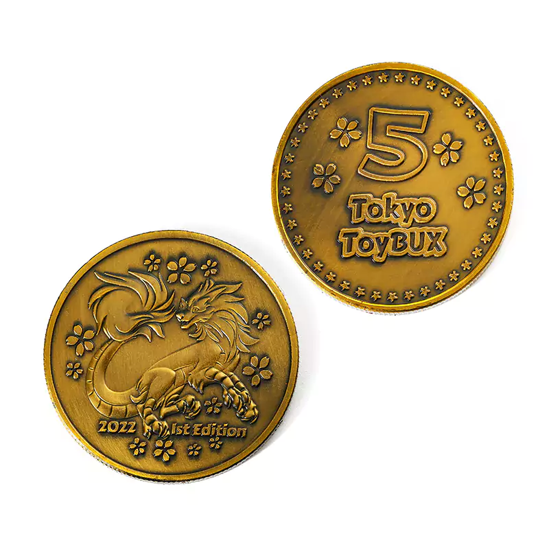 2511-2-Tokyo Toy Bus Antique Gold Commemorative Coin, Japan 2511-2-Tokyo Toy Bus Antique Gold Commemorative Coin, Japan
