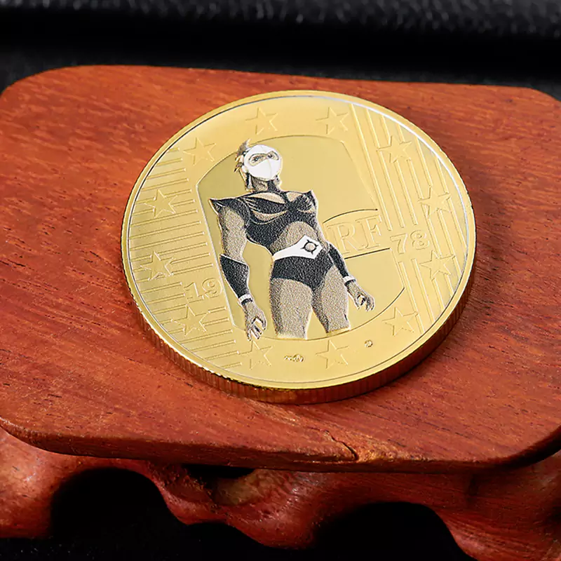 2512-6-Kamen Rider real gold with double-sided color spray coin