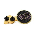 1522-2-Cute skull gold hard enamel badge