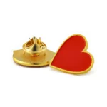 1523-3-Smiling and heart-shaped enamel badge