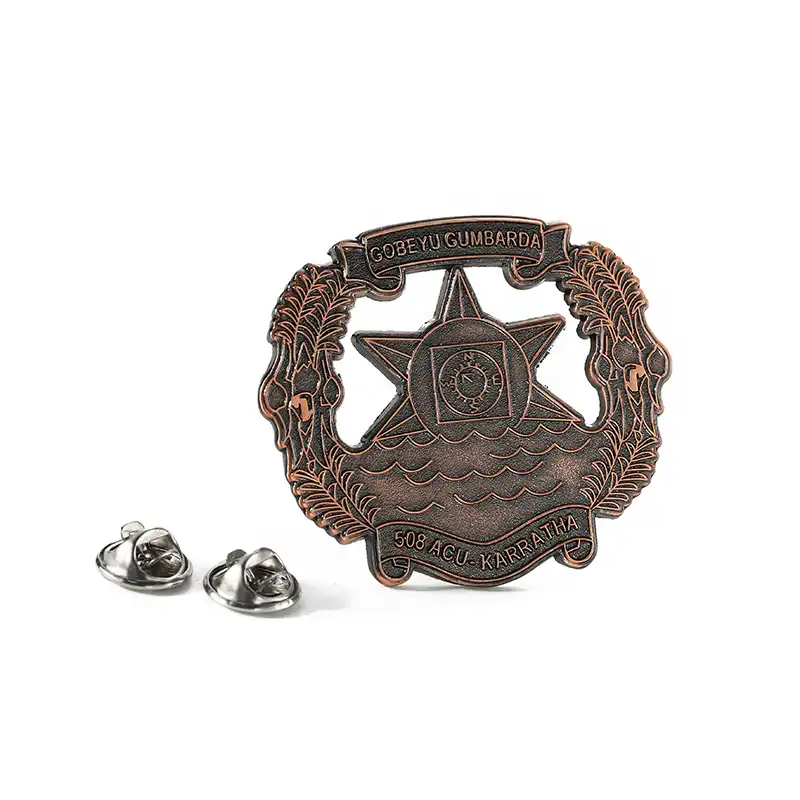 1664-1-Red Antique Copper Die-Casting Pin