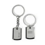 2358-1-Stainless steel engraved silver keychain
